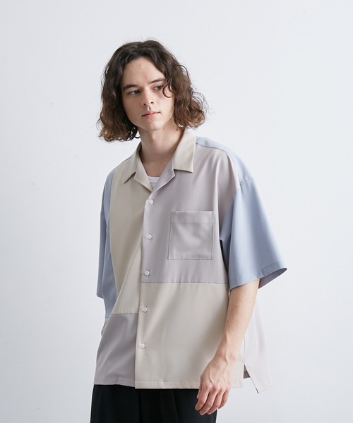 JUNRED(ジュンレッド)の「イージーケア / クレイジーパターンオープンカラーシャツ(Tシャツ/カットソー・メンズ・ブルー/ブラック/ベージュ・L/M/LL)」の19枚目の写真