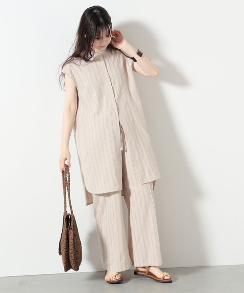 BEAMS HEART / 先染め ストライプ ロングシャツ（シャツ/ブラウス）｜BEAMS HEART（ビームスハート）