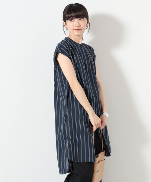 BEAMS HEART / 先染め ストライプ ロングシャツ（シャツ/ブラウス）｜BEAMS HEART（ビームスハート）