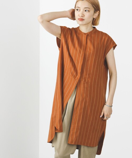 BEAMS - beams チンツカラーロングシャツ Ray BEAMS（レイビームス）の「Ray BEAMS / チンツ ロングカラー