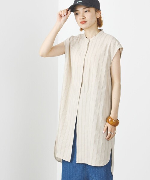 BEAMS HEART / 先染め ストライプ ロングシャツ（シャツ/ブラウス）｜BEAMS HEART（ビームスハート）