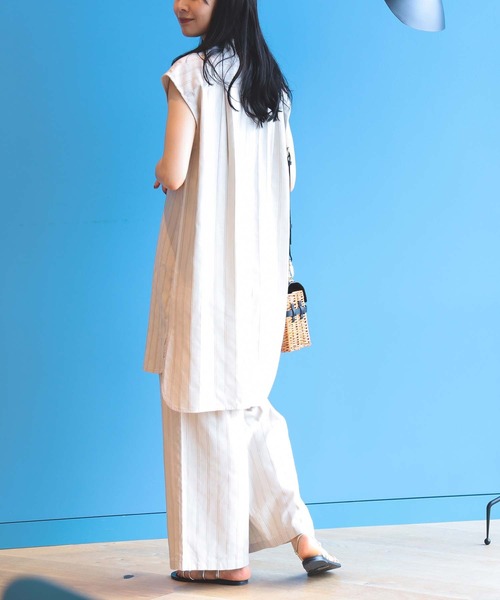 BEAMS HEART / 先染め ストライプ ロングシャツ（シャツ/ブラウス）｜BEAMS HEART（ビームスハート）