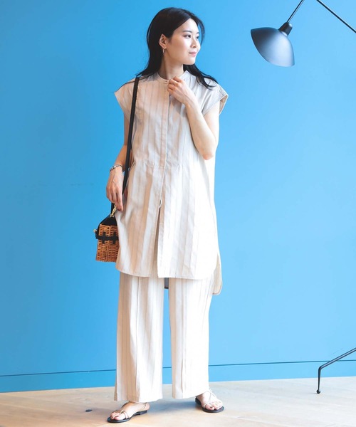 BEAMS HEART / 先染め ストライプ ロングシャツ（シャツ/ブラウス）｜BEAMS HEART（ビームスハート）