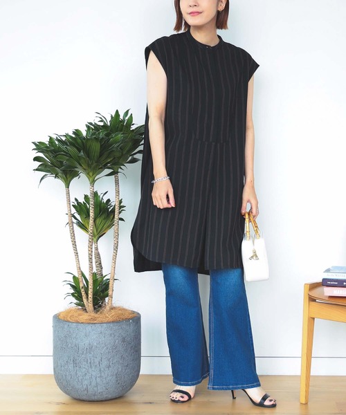 BEAMS HEART / 先染め ストライプ ロングシャツ（シャツ/ブラウス）｜BEAMS HEART（ビームスハート）