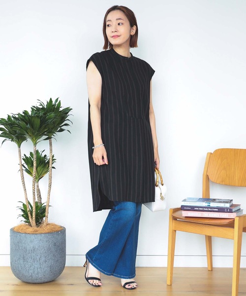 BEAMS HEART / 先染め ストライプ ロングシャツ（シャツ/ブラウス）｜BEAMS HEART（ビームスハート）