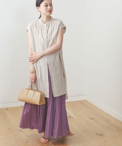 BEAMS HEART / 先染め ストライプ ロングシャツ（シャツ/ブラウス）｜BEAMS HEART（ビームスハート）