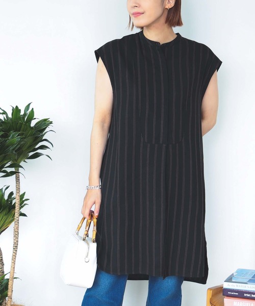 BEAMS HEART / 先染め ストライプ ロングシャツ（シャツ/ブラウス）｜BEAMS HEART（ビームスハート）