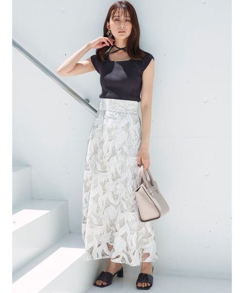 MERCURYDUO(マーキュリーデュオ)の「マルチウェイナローストラップリブニット(ニット/セーター・レディース・レッド/オフホワイト/チャコールグレー/ブラック・FREE)」の13枚目の写真