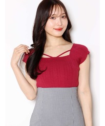 MERCURYDUO | マルチウェイナローストラップリブニット(ニット/セーター)