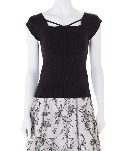 MERCURYDUO(マーキュリーデュオ)の「マルチウェイナローストラップリブニット(ニット/セーター・レディース・レッド/オフホワイト/チャコールグレー/ブラック・FREE)」の21枚目の写真