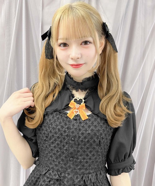 ハロッズ リボンブローチ付き ジャケット ロジータ ROJITA リボンブローチ付きコート （ブラック