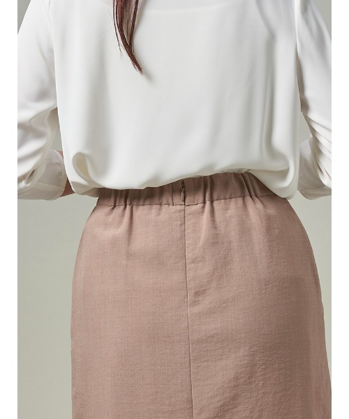 Perfect Suit FActory（パーフェクトスーツファクトリー）の「【WEB限定】リネン調メランジスーツ　タイトスカート　ブラウン/ネイビー（スカート・レディース・ネイビー/ブラウン系その他・S/M/LL/L）」の9枚目の写真