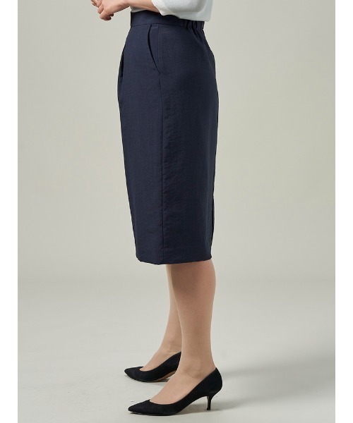 Perfect Suit FActory（パーフェクトスーツファクトリー）の「【WEB限定】リネン調メランジスーツ　タイトスカート　ブラウン/ネイビー（スカート・レディース・ネイビー/ブラウン系その他・S/M/LL/L）」の13枚目の写真