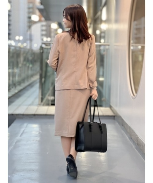 Perfect Suit FActory（パーフェクトスーツファクトリー）の「【WEB限定】リネン調メランジスーツ　タイトスカート　ブラウン/ネイビー（スカート・レディース・ネイビー/ブラウン系その他・S/M/LL/L）」の19枚目の写真