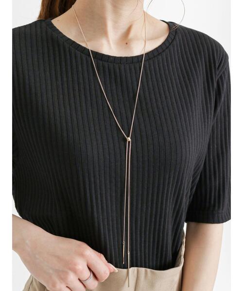 Te chichi(テチチ)の「ロングチェーンスライドネックレス(ネックレス・レディース・ゴールド・F)」の2枚目の写真