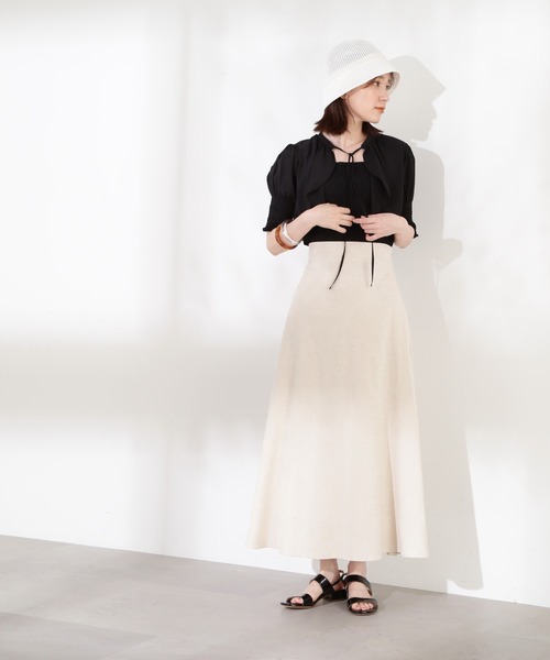 N.（N. Natural Beauty Basic）（エヌエヌナチュラルビューティーベーシック）の「◆ボレロドッキングブラウス（シャツ/ブラウス・レディース・ブラック/グリーン/イエロー・MEDIUM）」の18枚目の写真