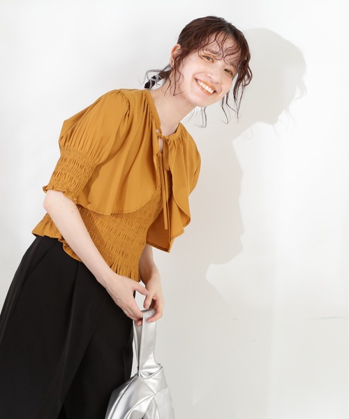 N.（N. Natural Beauty Basic）（エヌエヌナチュラルビューティーベーシック）の「◆ボレロドッキングブラウス（シャツ/ブラウス・レディース・ブラック/グリーン/イエロー・MEDIUM）」の19枚目の写真