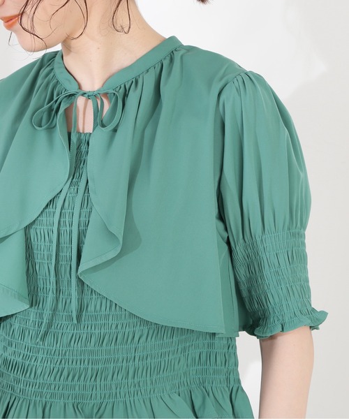 N.（N. Natural Beauty Basic）（エヌエヌナチュラルビューティーベーシック）の「◆ボレロドッキングブラウス（シャツ/ブラウス・レディース・ブラック/グリーン/イエロー・MEDIUM）」の20枚目の写真