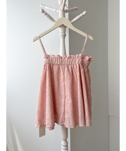 JUMELLE（ジュメロ）の「pom lace camitop（キャミソール・レディース・ピンク/アイボリー・FREE）」の3枚目の写真