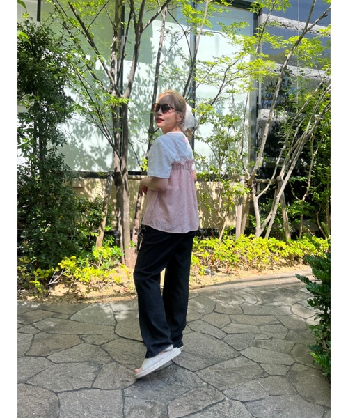 JUMELLE（ジュメロ）の「pom lace camitop（キャミソール・レディース・ピンク/アイボリー・FREE）」の9枚目の写真