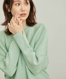 ROPE' PICNIC | 【WEB限カラー:グレー】マシュマロニット袖パールドルマンニット(ニット/セーター)