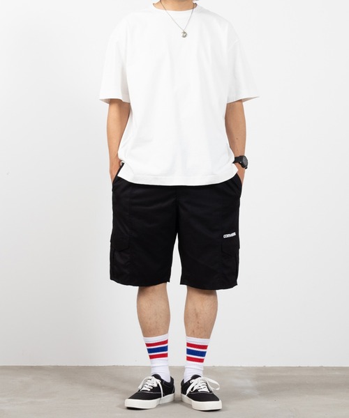 CONVERSE(コンバース)の「CONVERSE コンバース ウェザーピーチ素材カーゴショーツ(カーゴパンツ・メンズ・ブラック/カーキ/ベージュ/ネイビー・M/L/XL)」の9枚目の写真