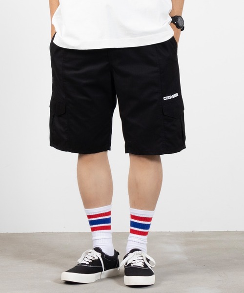 CONVERSE(コンバース)の「CONVERSE コンバース ウェザーピーチ素材カーゴショーツ(カーゴパンツ・メンズ・ブラック/カーキ/ベージュ/ネイビー・M/L/XL)」の5枚目の写真