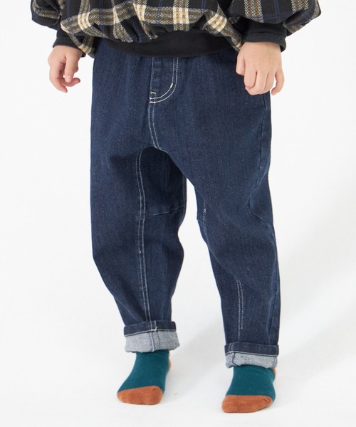 MAKE YOUR DAY（メイクユアデイ）の「テーパードデニムパンツ■80～140cm（デニムパンツ・キッズ・ネイビー/ブルー・80/90/100/110/120/130/140）」の2枚目の写真