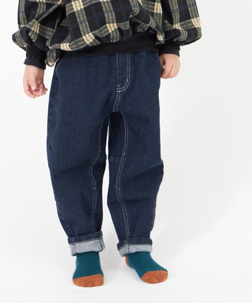 MAKE YOUR DAY（メイクユアデイ）の「テーパードデニムパンツ■80～140cm（デニムパンツ・キッズ・ネイビー/ブルー・80/90/100/110/120/130/140）」の3枚目の写真