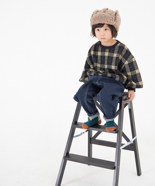 MAKE YOUR DAY（メイクユアデイ）の「テーパードデニムパンツ■80～140cm（デニムパンツ・キッズ・ネイビー/ブルー・80/90/100/110/120/130/140）」の5枚目の写真