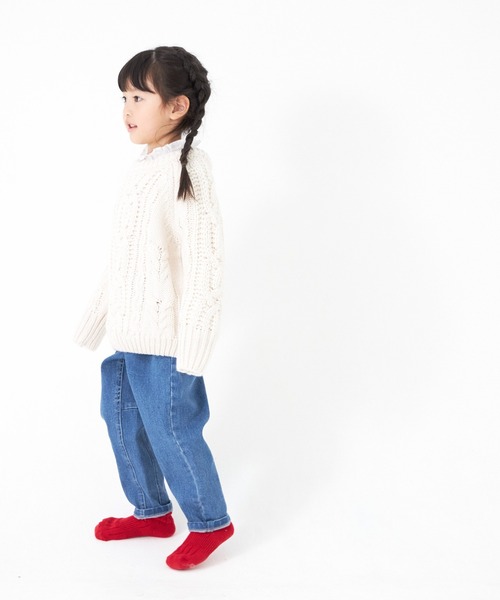 MAKE YOUR DAY（メイクユアデイ）の「テーパードデニムパンツ■80～140cm（デニムパンツ・キッズ・ネイビー/ブルー・80/90/100/110/120/130/140）」の7枚目の写真