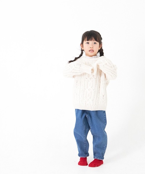 MAKE YOUR DAY（メイクユアデイ）の「テーパードデニムパンツ■80～140cm（デニムパンツ・キッズ・ネイビー/ブルー・80/90/100/110/120/130/140）」の8枚目の写真