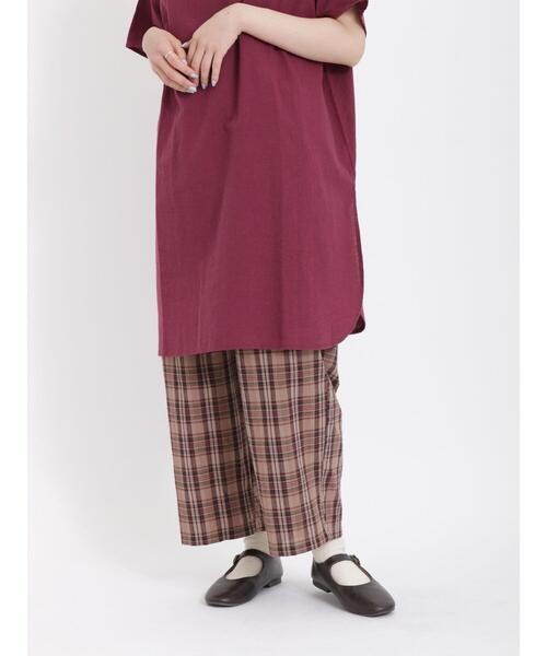 Samansa Mos2（サマンサ モスモス）の「【接触冷感】柄アソートゆるストレートパンツ（その他パンツ・レディース・ピンク/グリーン/ブラウン/ベージュ・F）」の12枚目の写真