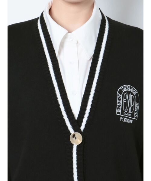 EMODA（エモダ）の「エンブレムラインニットカーディガン（カーディガン/ボレロ・レディース・ネイビー/グレー/ブラック・FREE）」の12枚目の写真