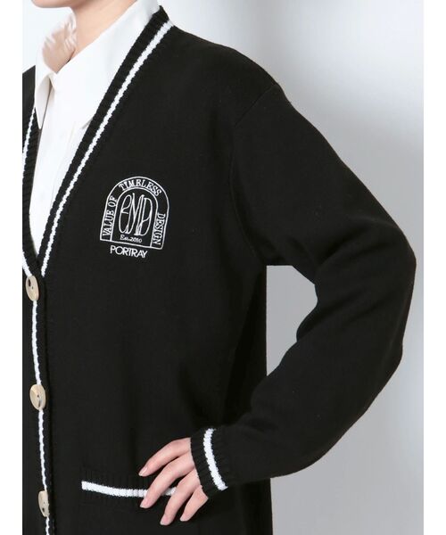 EMODA（エモダ）の「エンブレムラインニットカーディガン（カーディガン/ボレロ・レディース・ネイビー/グレー/ブラック・FREE）」の13枚目の写真