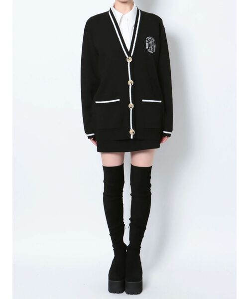 EMODA（エモダ）の「エンブレムラインニットカーディガン（カーディガン/ボレロ・レディース・ネイビー/グレー/ブラック・FREE）」の19枚目の写真