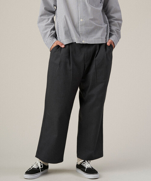 DANTON（ダントン）の「DANTON | カツラギ タックベルテッドパンツ MEN（チノパンツ・メンズ・ブラック/チャコール/ベージュ・42/40/44）」の9枚目の写真