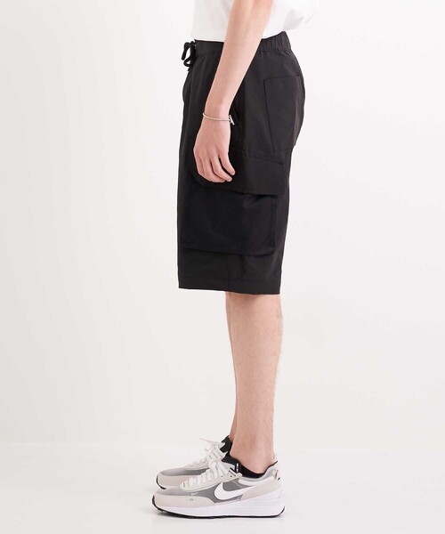CITY TOKYO（シティトウキョウ）の「2WAYイージーワイドカーゴパンツ〈裾ゴム・ショートパンツ〉（カーゴパンツ・メンズ・ブラック/ダークグレー・2/1）」の10枚目の写真