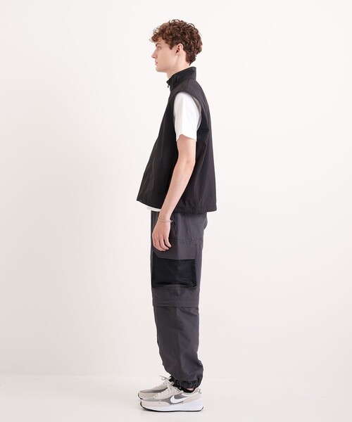 CITY TOKYO（シティトウキョウ）の「2WAYイージーワイドカーゴパンツ〈裾ゴム・ショートパンツ〉（カーゴパンツ・メンズ・ブラック/ダークグレー・2/1）」の20枚目の写真