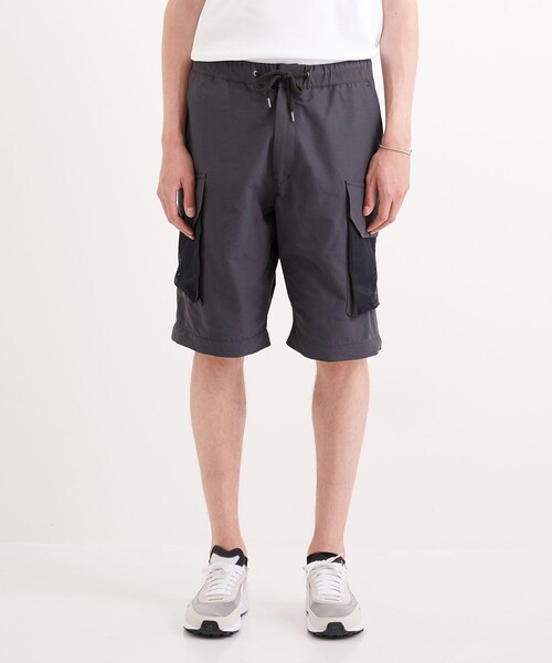 CITY TOKYO（シティトウキョウ）の「2WAYイージーワイドカーゴパンツ〈裾ゴム・ショートパンツ〉（カーゴパンツ・メンズ・ブラック/ダークグレー・2/1）」の22枚目の写真