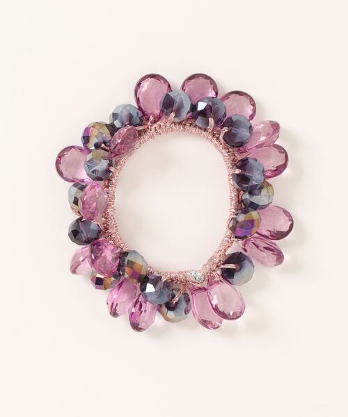 チャイハネ（チャイハネ）の「【チャイハネ】ノンパチアプサラヘアゴム（ヘアゴム・レディース・ブラウン/グリーン/レッド/ホワイト/ブラック/ライトブルー/パープル/ブルー・FREE）」の7枚目の写真