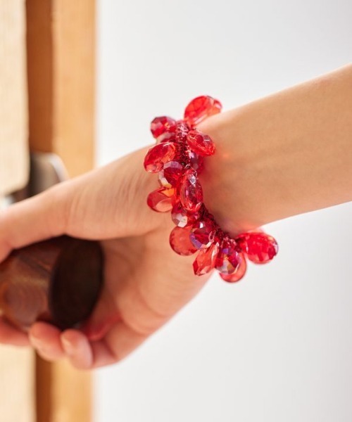 チャイハネ（チャイハネ）の「【チャイハネ】ノンパチアプサラヘアゴム（ヘアゴム・レディース・ブラウン/グリーン/レッド/ホワイト/ブラック/ライトブルー/パープル/ブルー・FREE）」の8枚目の写真