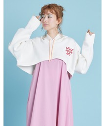 【8】【little sunny bite】Short logo hoodie