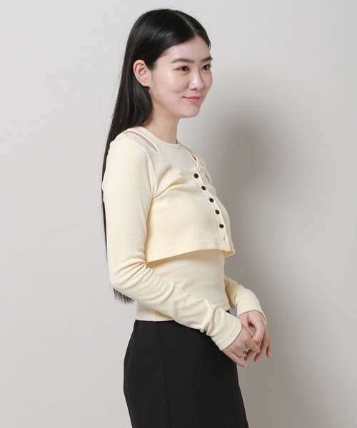 MAGPIEROBIN（マグパイロビン）の「MAGPIE ROBIN／ロゴカーデSET（カーディガン/ボレロ・レディース・ブラウン/アイボリー/ブラック・FREE）」の18枚目の写真