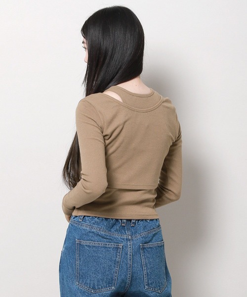 MAGPIEROBIN（マグパイロビン）の「MAGPIE ROBIN／ロゴカーデSET（カーディガン/ボレロ・レディース・ブラウン/アイボリー/ブラック・FREE）」の14枚目の写真