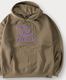 【DUCKDUDE／ダックデュード】EMBOSS DUCK フーディー/ビッグシルエット/裏起毛