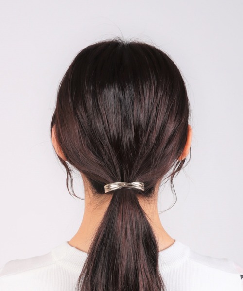 Three Four Time（ｽﾘｰﾌｫｰﾀｲﾑ）の「メタルクロスヘアカフ（ヘアゴム・レディース・ゴールド/シルバー・FREE）」の3枚目の写真