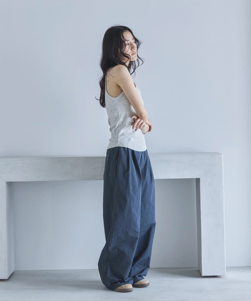 【ダブルディ エピデミーク】 タックパンツ DEPENDRE アジャスタブルタックパンツ(S BEIGE): ボトムス