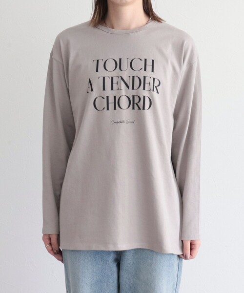 fredy emue(フレディエミュ)の「グラフィックロンT(Tシャツ/カットソー・レディース・チャコールグレー/ネイビー/オフホワイト・38)」の7枚目の写真