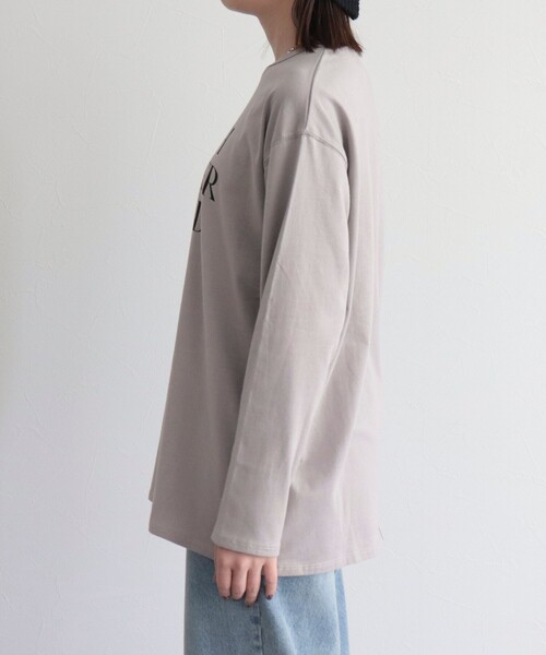 fredy emue(フレディエミュ)の「グラフィックロンT(Tシャツ/カットソー・レディース・チャコールグレー/ネイビー/オフホワイト・38)」の8枚目の写真
